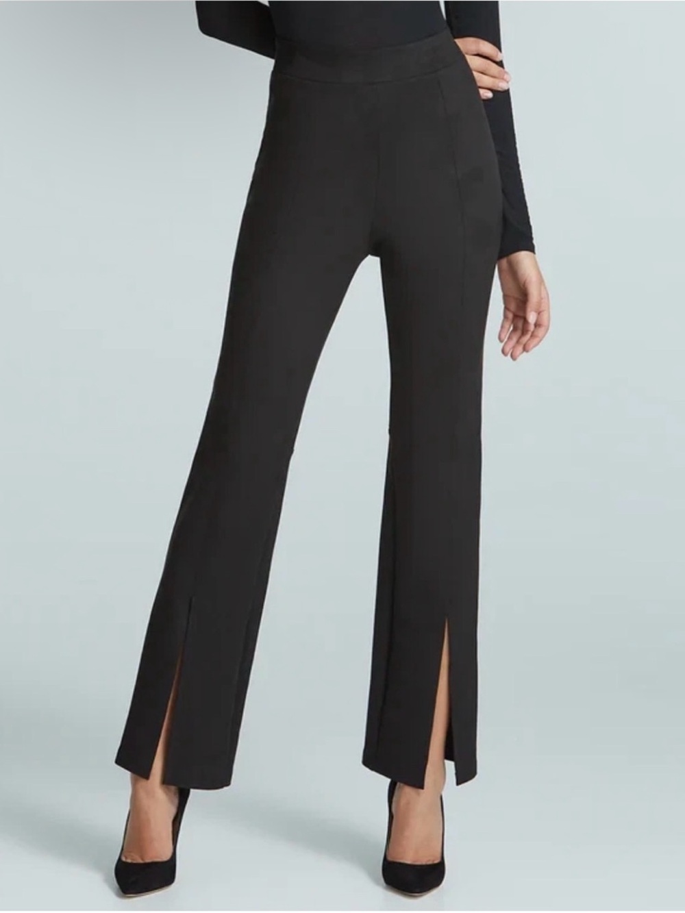 Commando Faux Suede Split Front Pull On Pants